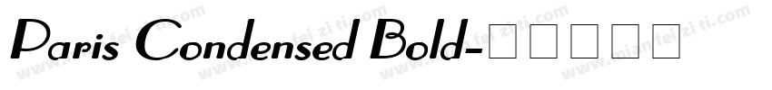 Paris Condensed Bold字体转换